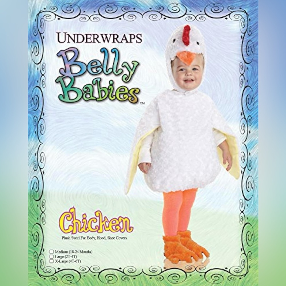 Little kids chicken Halloween costumes size 4t-6t